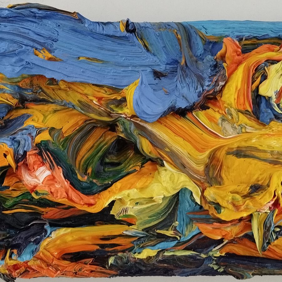 Harry Meyer, FarbeForm, 2019, Öl auf Leinwand, 10x20 cm